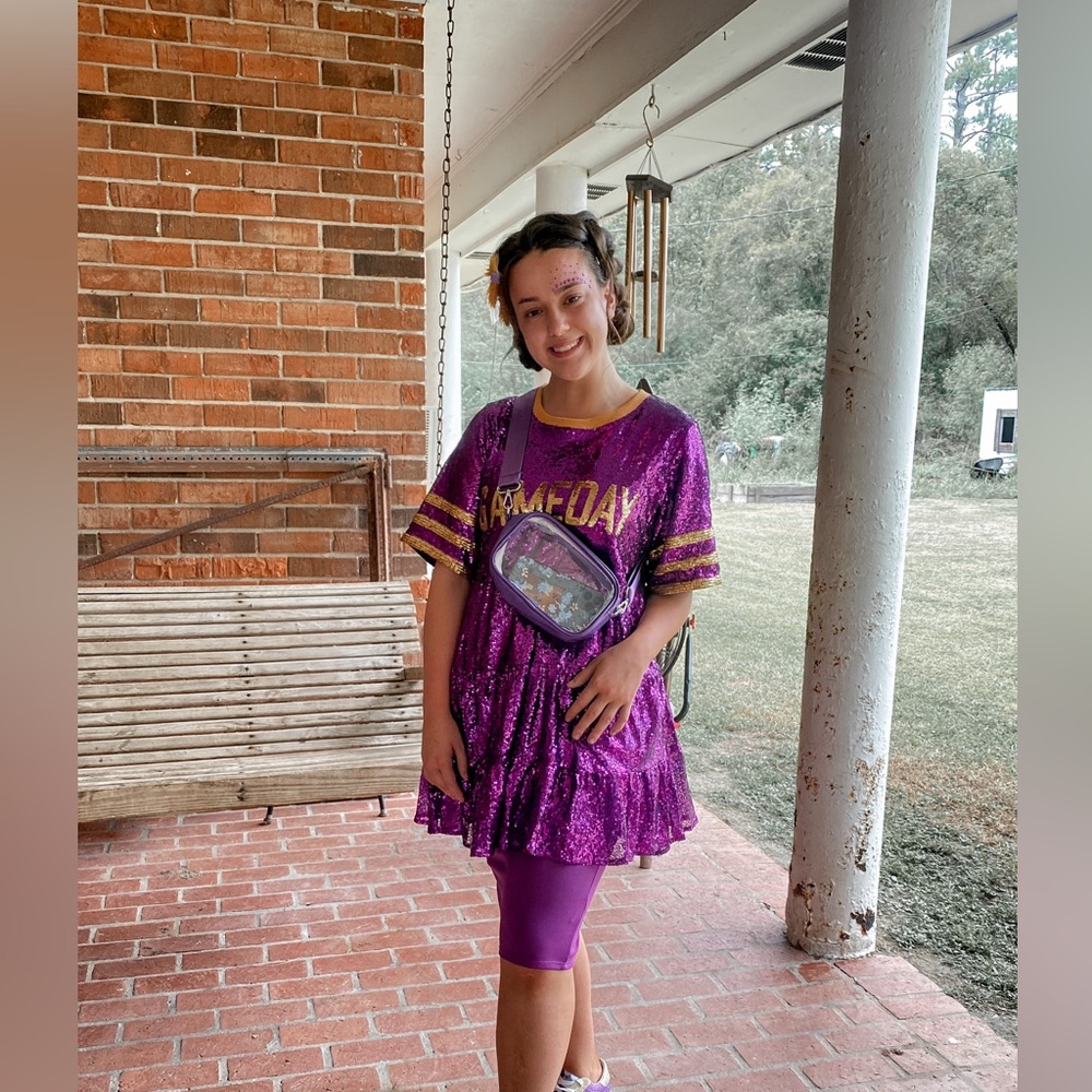Game Day Sequence Mini Dress